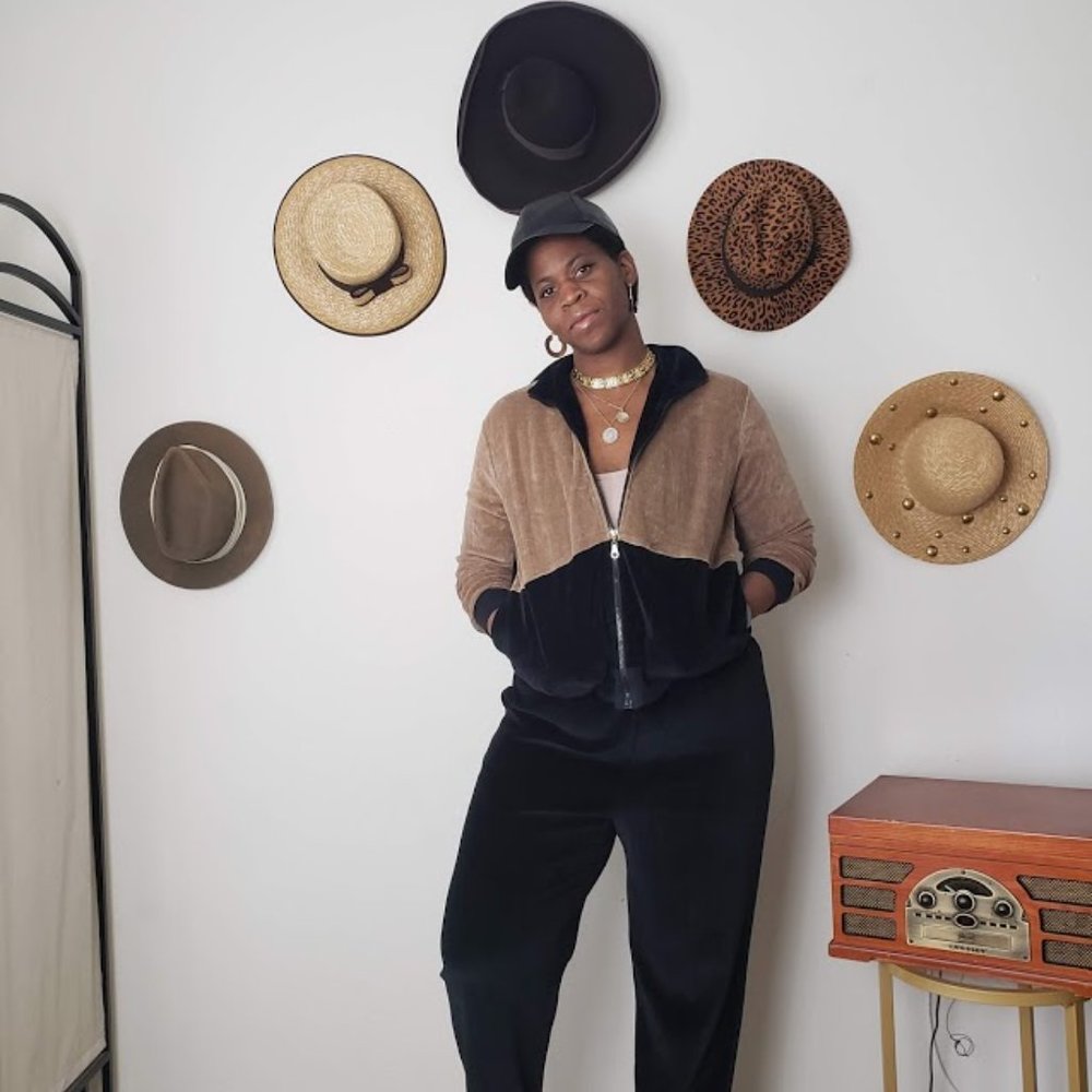 Vintage Velour Fleece Unisex Jacket Size Large